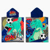 T-Rex Hooded Beach Towel Blue