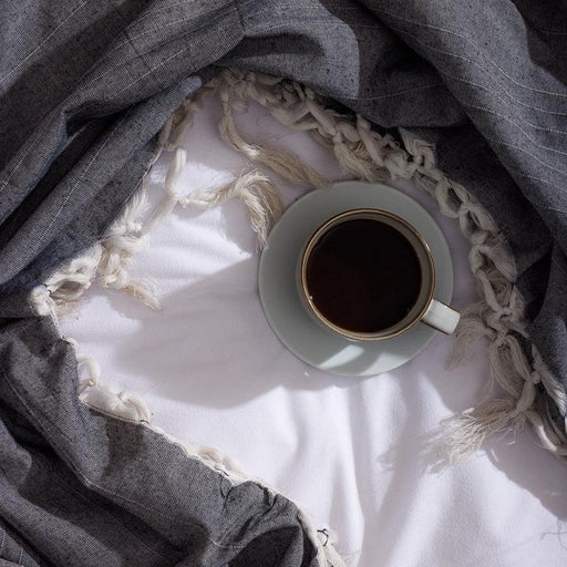 Textured Bed Cover - Charcoal-Bed Cover