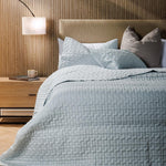 Tide Whisper Soft Premium Cotton Quilt Light Blue