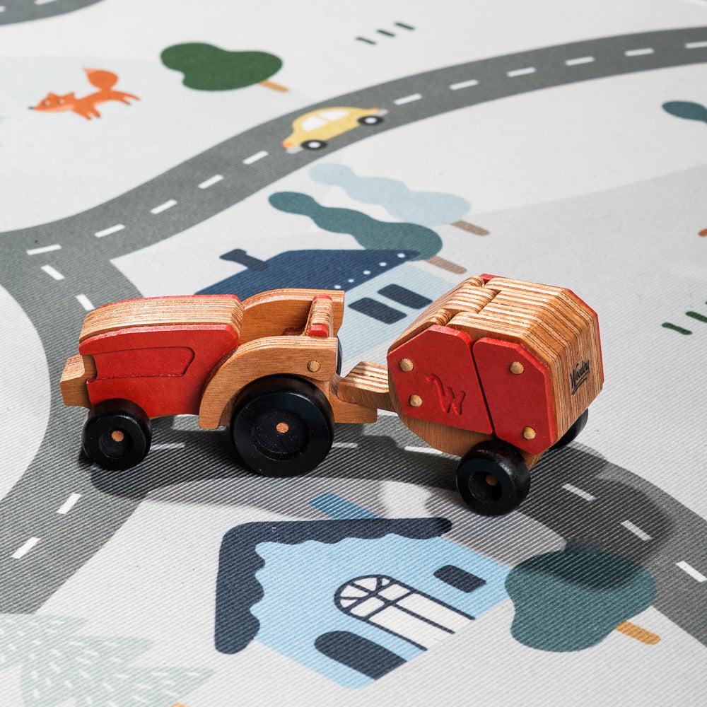 Tractor & Baler - Red-Toys-Little Whitehouse