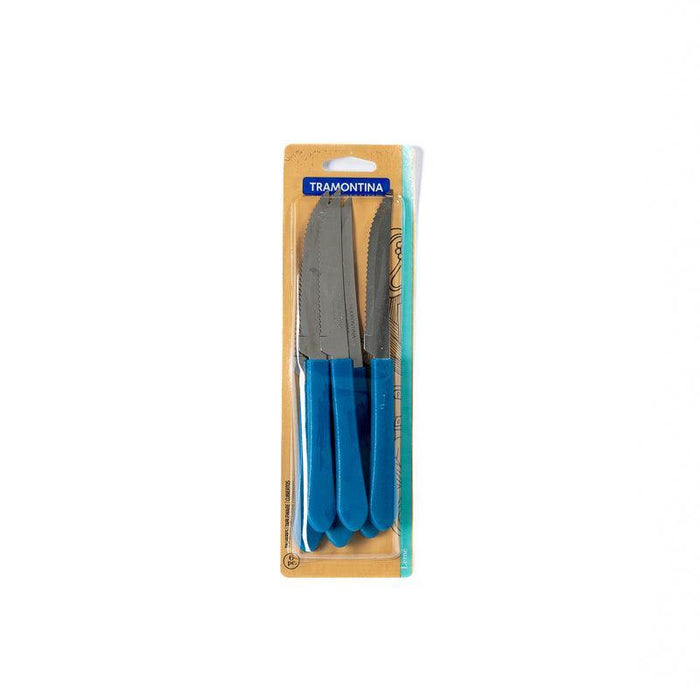 Tramontina Steak Knife Set of 6 Blue-Kitchen