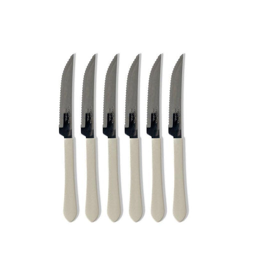 Tramontina Steak Knife Set of 6 Cream-Kitchen