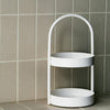 Two Tier Bathroom Amenity Caddy Cream