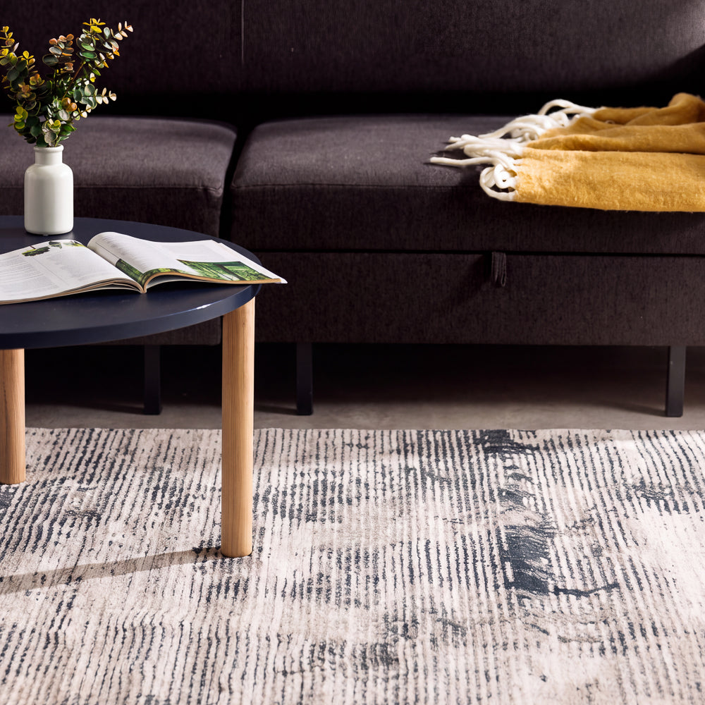 Vichy Woven Carpet Blue-Carpets/Rugs
