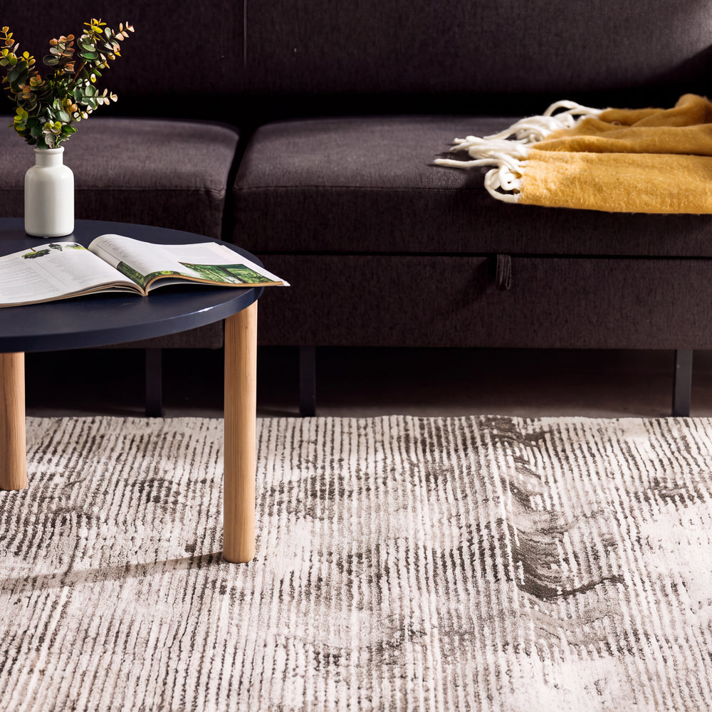 Vichy Woven Carpet Grey-Carpets/Rugs