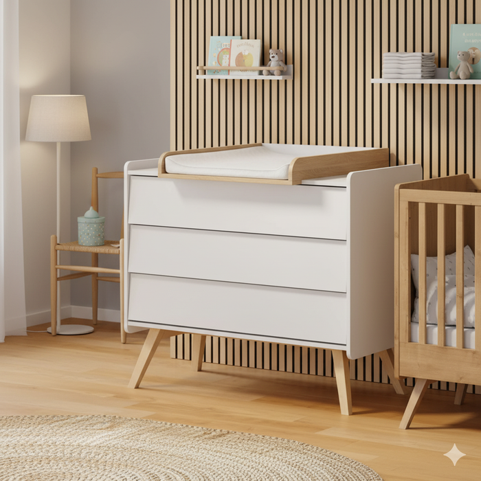 Vintage Dresser Compactum White-Changing Tables