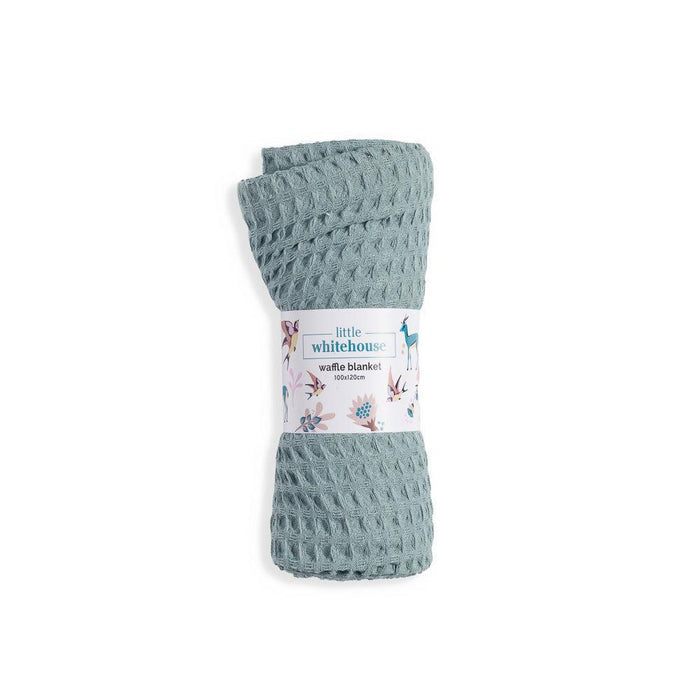 Waffle Baby Blanket - Duck Egg-