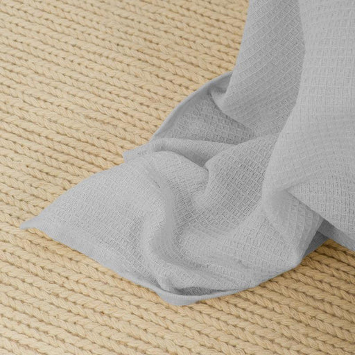Waffle Blanket Throw - Light Grey-