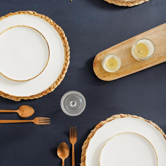 Waffle Table Cloth Dark Grey-