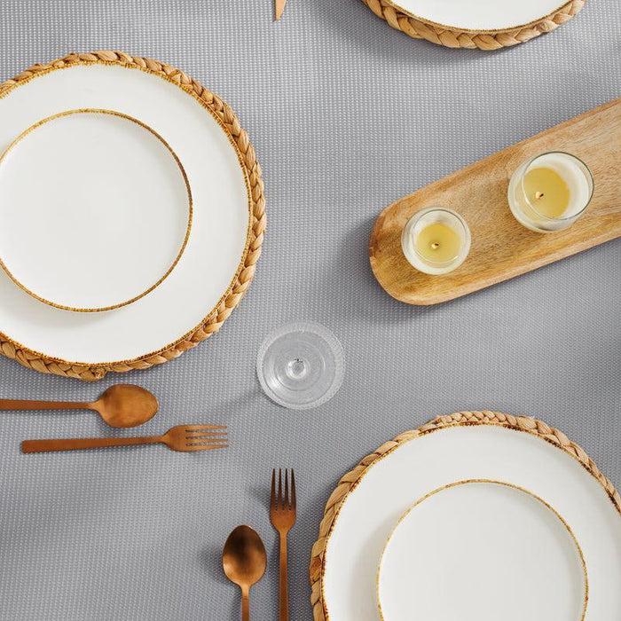 Waffle Table Cloth Light Grey-