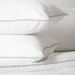 Whisper Soft 400 Thread Count Egyptian Cotton Grey Piped Edge Duvet Cover Set