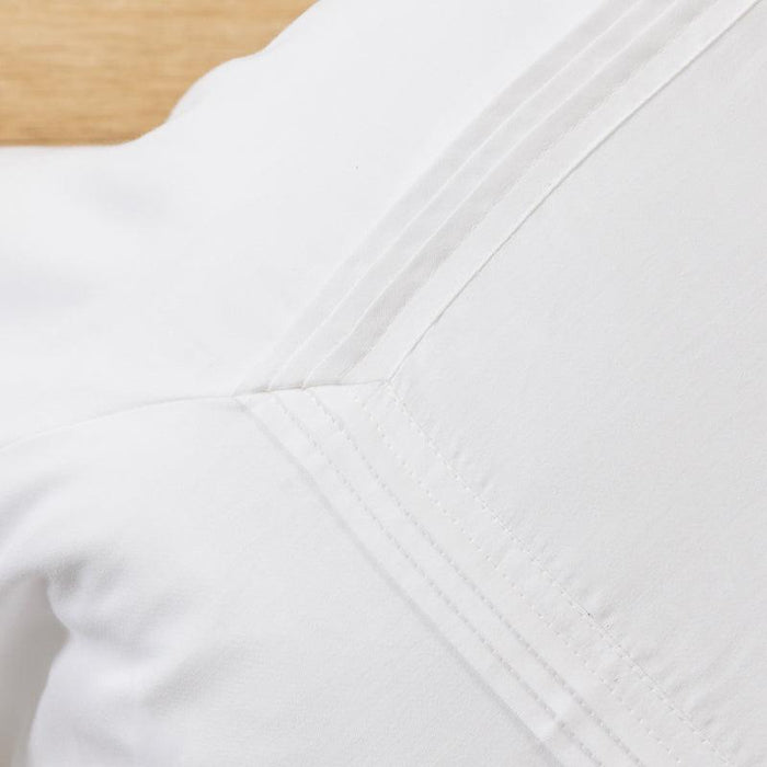 Whisper Soft 400 Thread Count Egyptian Cotton Pintuck Pleat Duvet Cover Set - White-Duvet Cover