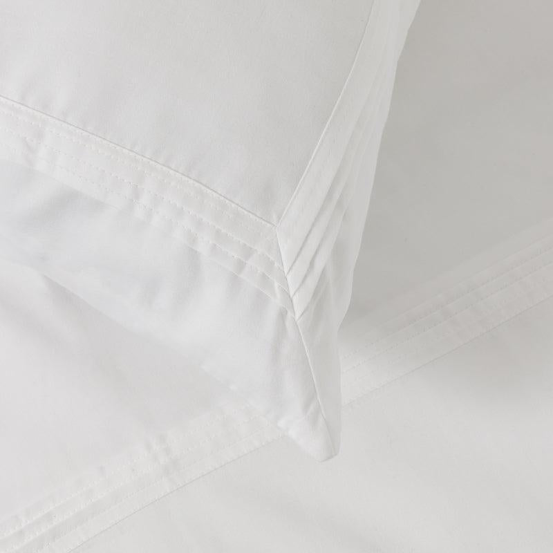 Whisper Soft 400 Thread Count Egyptian Cotton Pintuck Pleat Duvet Cover Set - White-Duvet Cover