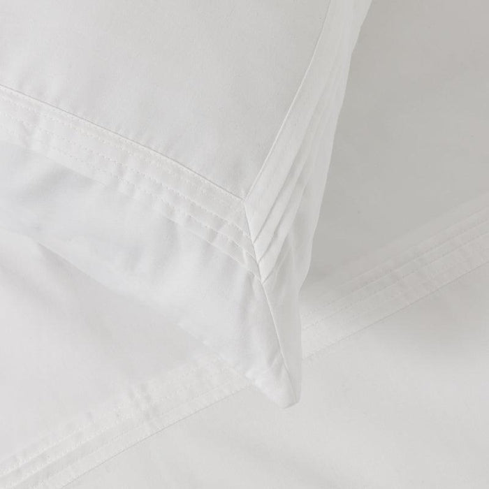 Whisper Soft 400 Thread Count Egyptian Cotton Pintuck Pleat Duvet Cover Set - White-Duvet Cover