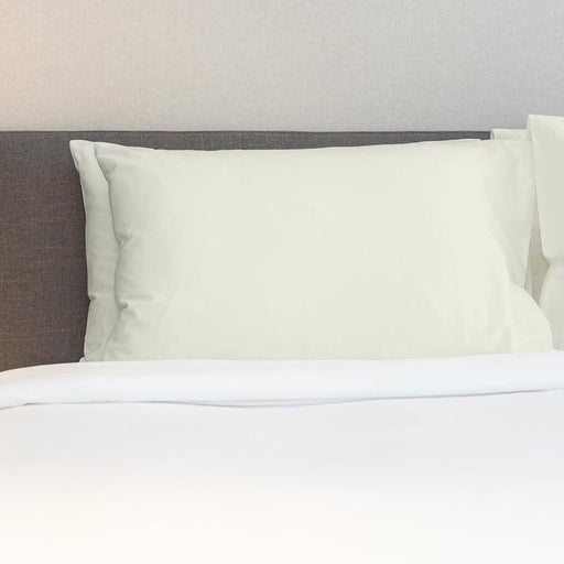 Whisper Soft 400 Thread Count Sateen Egyptian Cotton Standard Pillowcase Pair - Ivory-PILLOWCASE