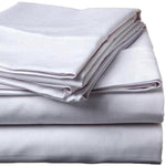 Whisper Soft 500 Thread Count Sateen Egyptian Cotton Flat Sheet Silver