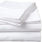 Whisper Soft 500 Thread Count Sateen Egyptian Cotton Flat Sheet White