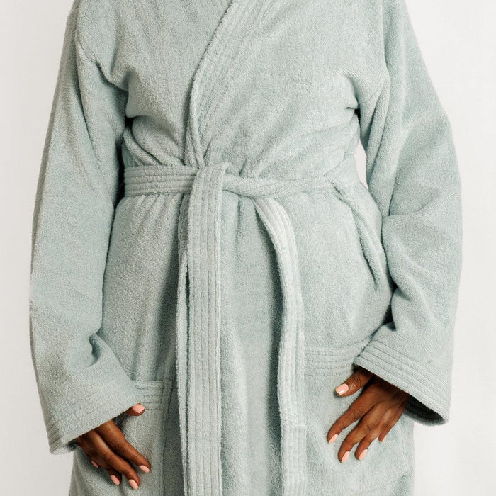 Whisper Soft Classic Toweling Bathrobe Aquifer-Bathrobes