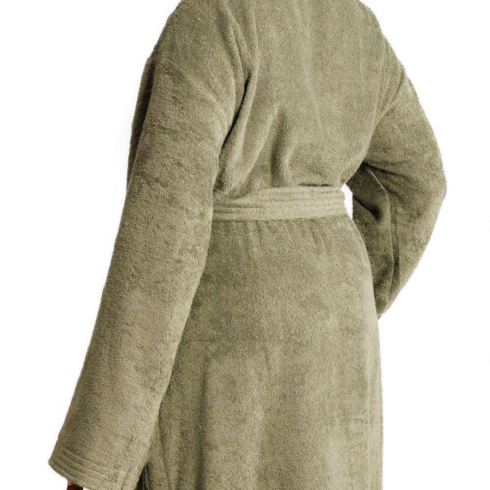 Whisper Soft Classic Toweling Bathrobe Hunter Green-Bathrobes