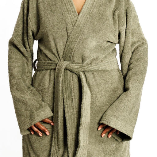 Whisper Soft Classic Toweling Bathrobe Hunter Green-Bathrobes