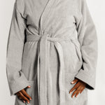 Whisper Soft Classic Toweling Bathrobe Light Grey