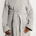 Whisper Soft Classic Toweling Bathrobe Light Grey-Bathrobes