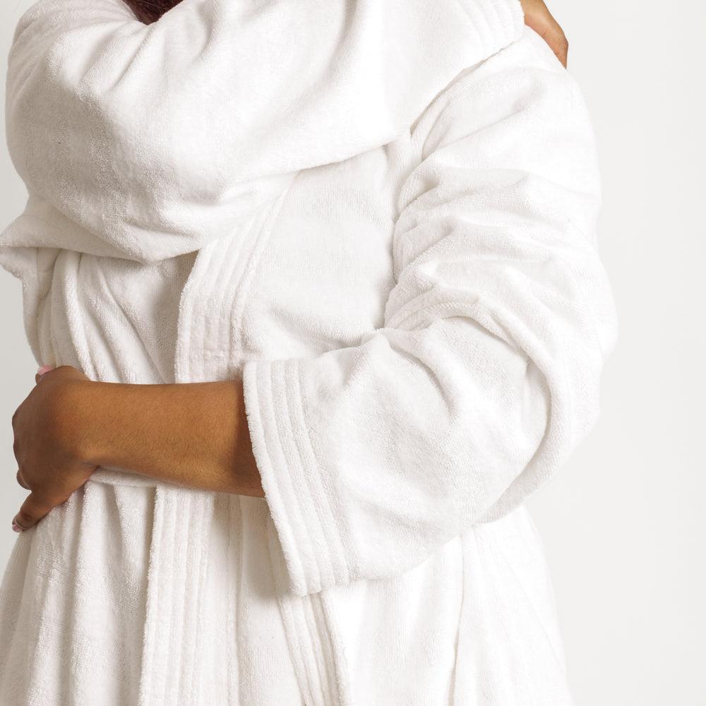 Whisper Soft Classic Toweling Bathrobe White-Bathrobes