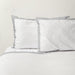 Whisper Soft 400 Thread Count Egyptian Cotton Contrast Border Duvet Cover Set White with Grey-Duvet Cover