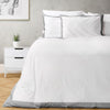 Whisper Soft Como 400 Thread Count Egyptian Cotton Contrast Border Duvet Cover Set Steel Grey