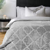 Whisper Soft Embossed Mink Blanket Light Grey