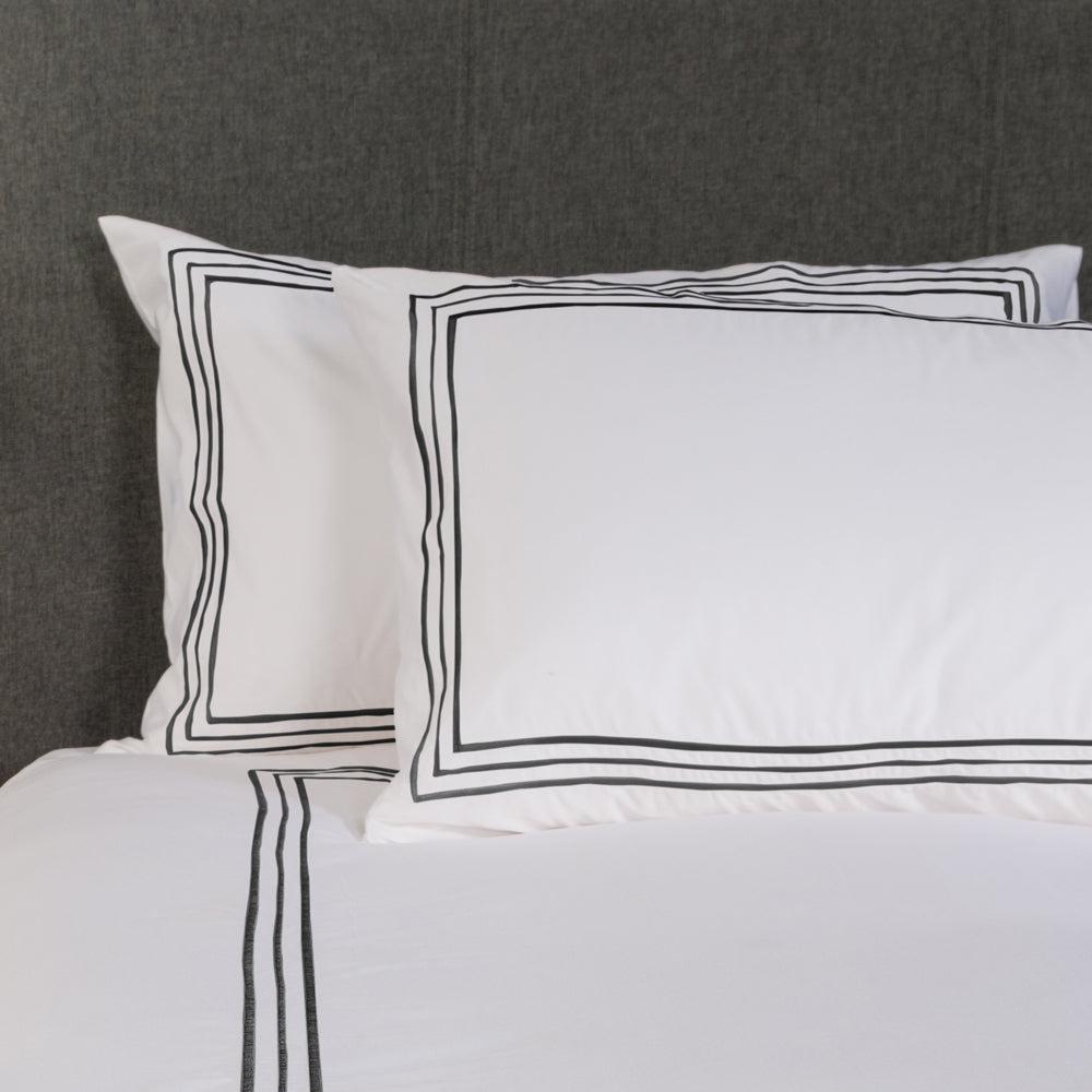 Whisper Soft Heritage Collection 700 Thread Count Egyptian Cotton Pillowcase Pair Black-Pillowcases