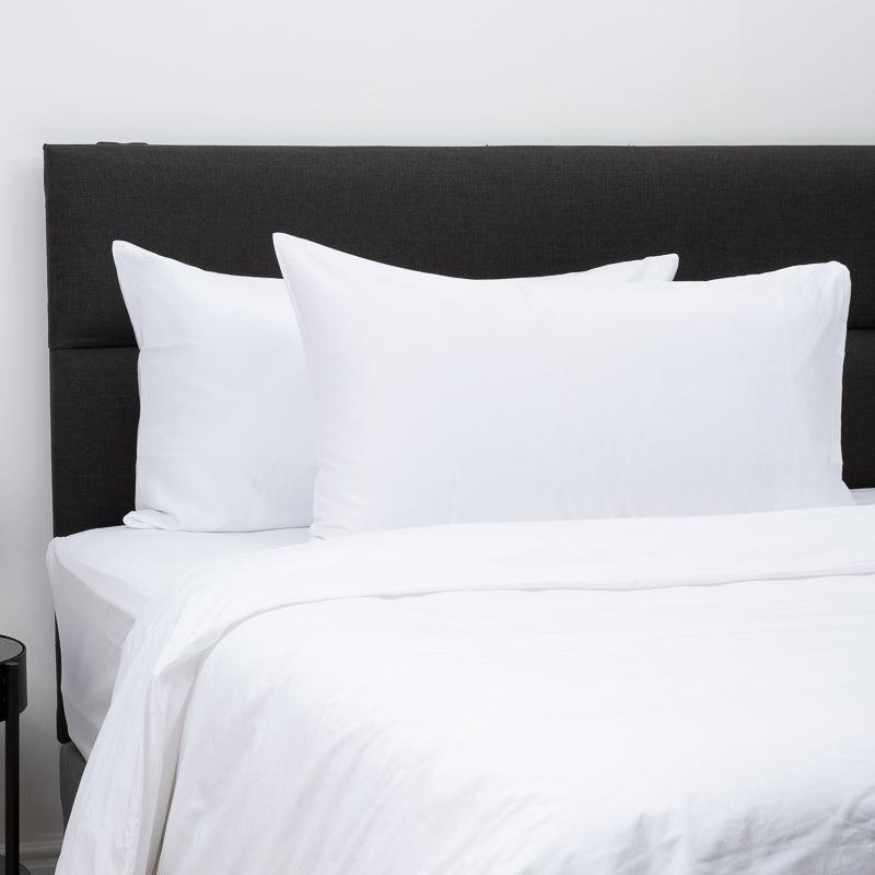 Whisper Soft 700 Thread Count Egyptian Cotton Heritage Collection Pillowcase pair - White-PILLOWCASE