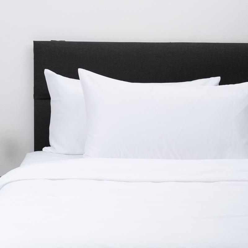 Whisper Soft 700 Thread Count Egyptian Cotton Heritage Collection Pillowcase pair - White-PILLOWCASE