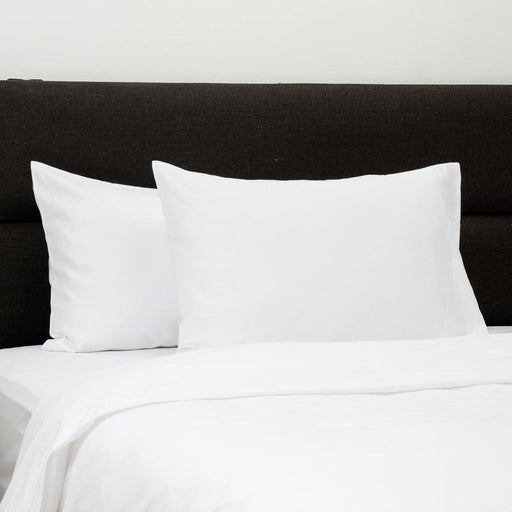 Whisper Soft 700 Thread Count Egyptian Cotton Heritage Collection Pillowcase pair - White-PILLOWCASE