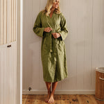 Whisper Soft Heritage Collection Linen and Cotton Kimono Green