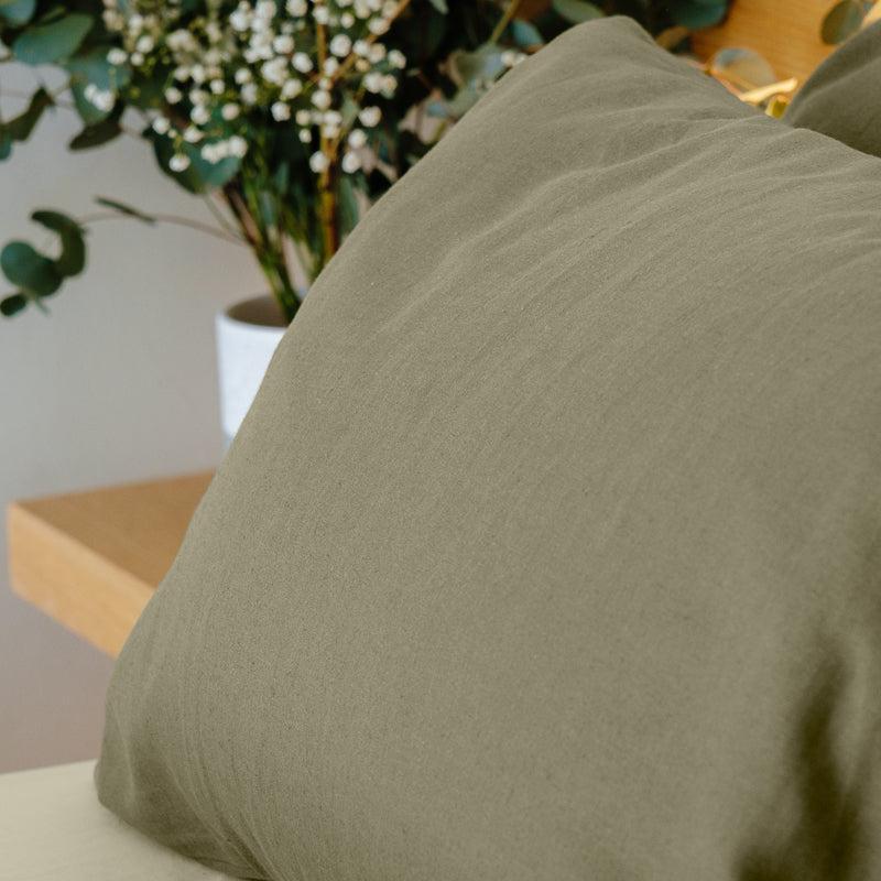 Whisper Soft Linen & Lyocell Blend Heritage Collection Pillowcase pair - Forest-Pillow Case