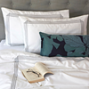 Whisper Soft Heritage Collection Tribeca 500 Thread Count Egyptian Cotton Duvet Cover Set Silver Stitch