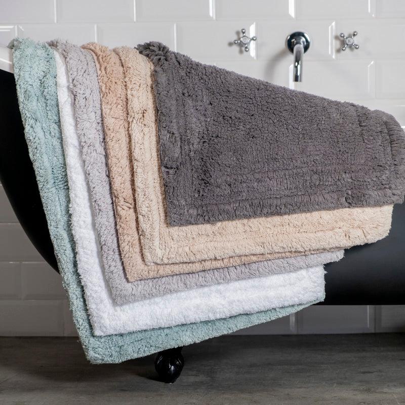 Whisper Soft Luxury Cotton Rug - Light Grey-BATH MAT