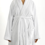 Whisper Soft Microfleece Bathrobe White