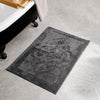 Whisper Soft Non-Slip Cotton Pattern Bath Mat Dark Grey