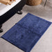 Whisper Soft Non-Slip Cotton Pattern Bath Mat - Navy-Bath mat