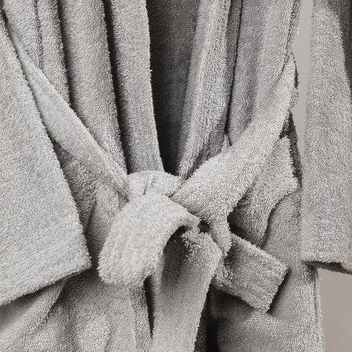 Whispersoft Toweling Bathrobe - Grey-BATHROBES