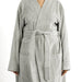 Whisper Soft Toweling Bathrobe Grey-Bathrobes