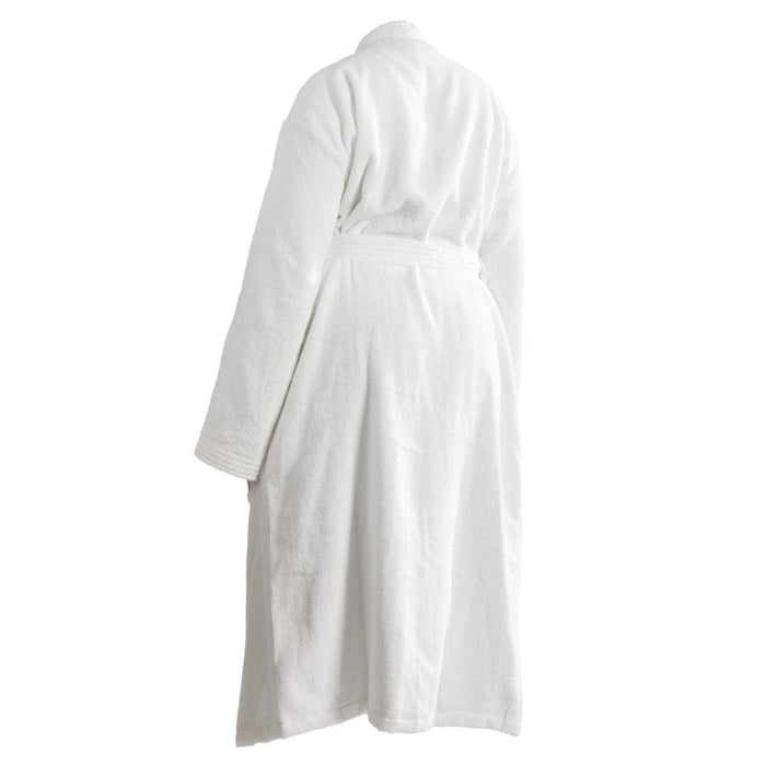 Whisper Soft Toweling Bathrobe White-Bathrobes