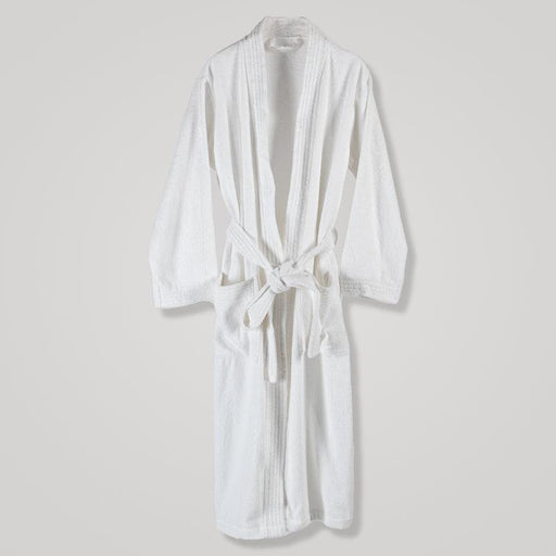 Whisper Soft Toweling Bathrobe - White