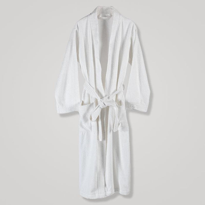Whisper Soft Toweling Bathrobe - White