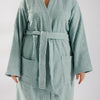 Whisper Soft Waffle Pique Towelling Bathrobe Aquifer