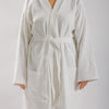 Whisper Soft Waffle Pique Towelling Bathrobe White