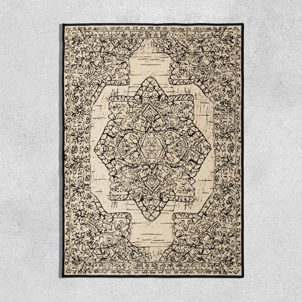 Winter Medallion Indoor and Outdoor Rug Misty Grey-Carpets/Rugs
