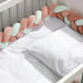 Woven Belt Cot Bumper - Dusty Pink & Green-Cot Bumpers-Little Whitehouse